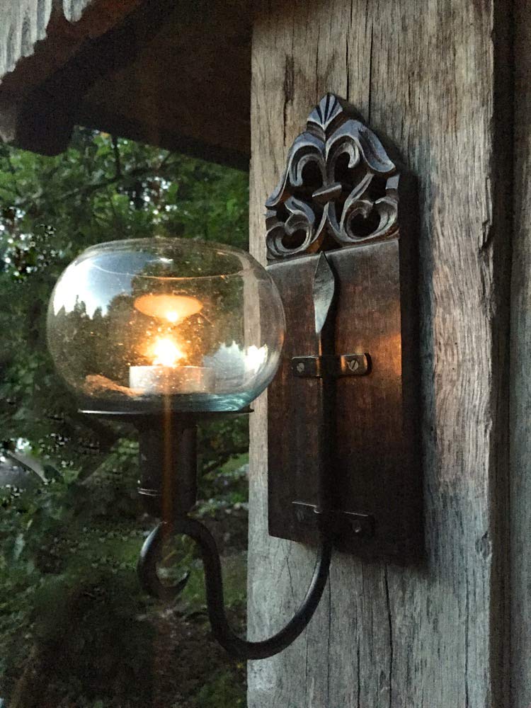 Antikas - Windlicht im Kolonialstil - handgefertigt Wand