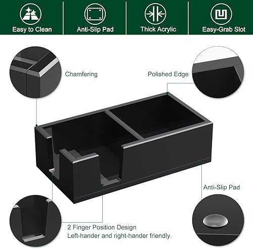 Miniatura 3 de Soporte de notas adhesivas de acrílico, soporte para bloc de notas autoadhesivo, con blocs de notas, dispensador de notas, organizador de escritorio