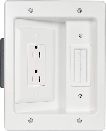 Legrand-On-Q - Kit de corrector de cables en pared - Oculta cables de alimentación de TV y cables de bajo voltaje detrás de la pared - HT2102WHV1