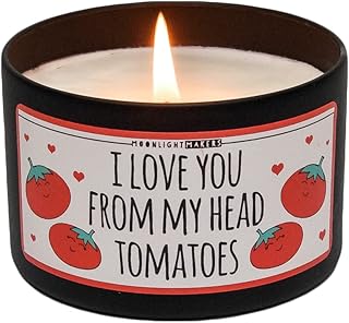 Moonlight Makers I Love You From My Head Tomatoes Candle, Walk In The Woods Scented Handmade Candle, Natural Soy Wax Candl...