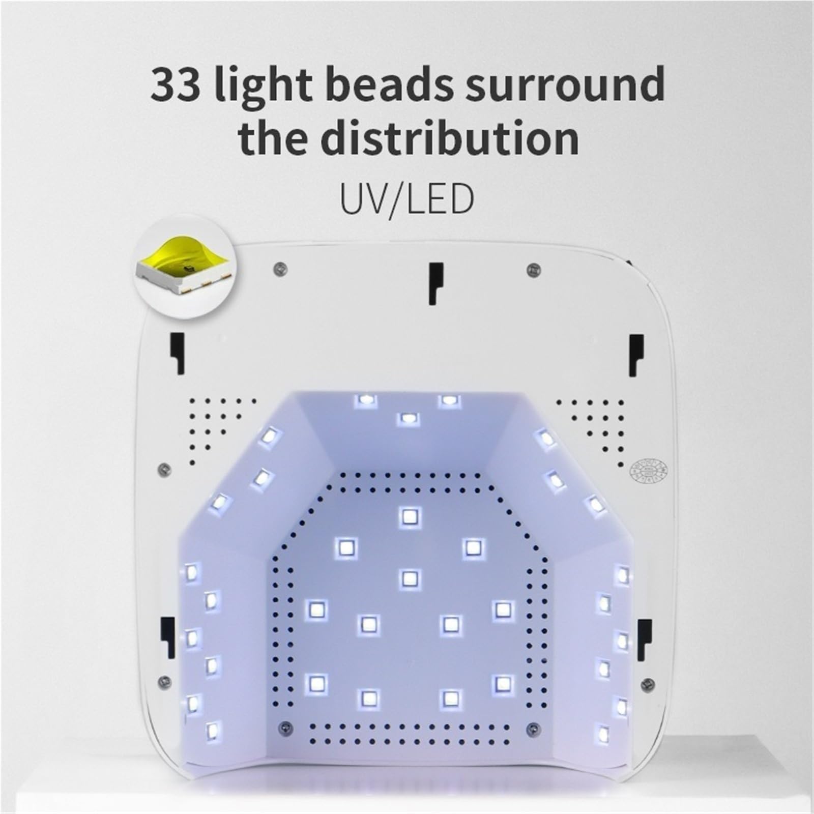 Lámpara UV para uñas, Secador de uñas profesional UV LED recargable 48 W con 4 temporizadores y sensor automático secado rápido
