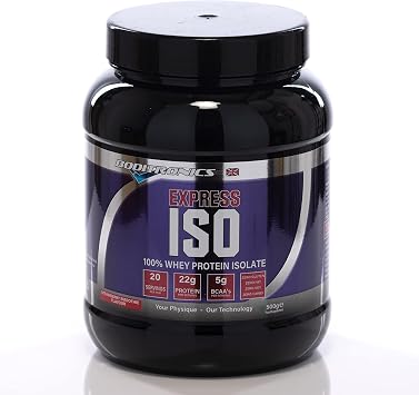 Boditronics 500g Iso Express Whey 100% Whey Isolate Protein Powder with Occurring Amino Acid, BCAAs & Glutamine Support to Lean Mass, Muscle Growth Protein Powder