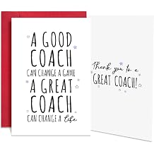 Funny Thank You Card for Coach, Coaches Appreciation Gifts for Men Women, Retirement Birthday Gifts for Basketball Soccer Wrestling Coaches, A Good Coach Can Change a Life
