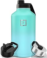 Vista 18 de IRON °FLASK Frasco de hidratación para acampar y senderismo con pajilla, botella de agua deportiva de acero inoxidable con aislamiento de boca