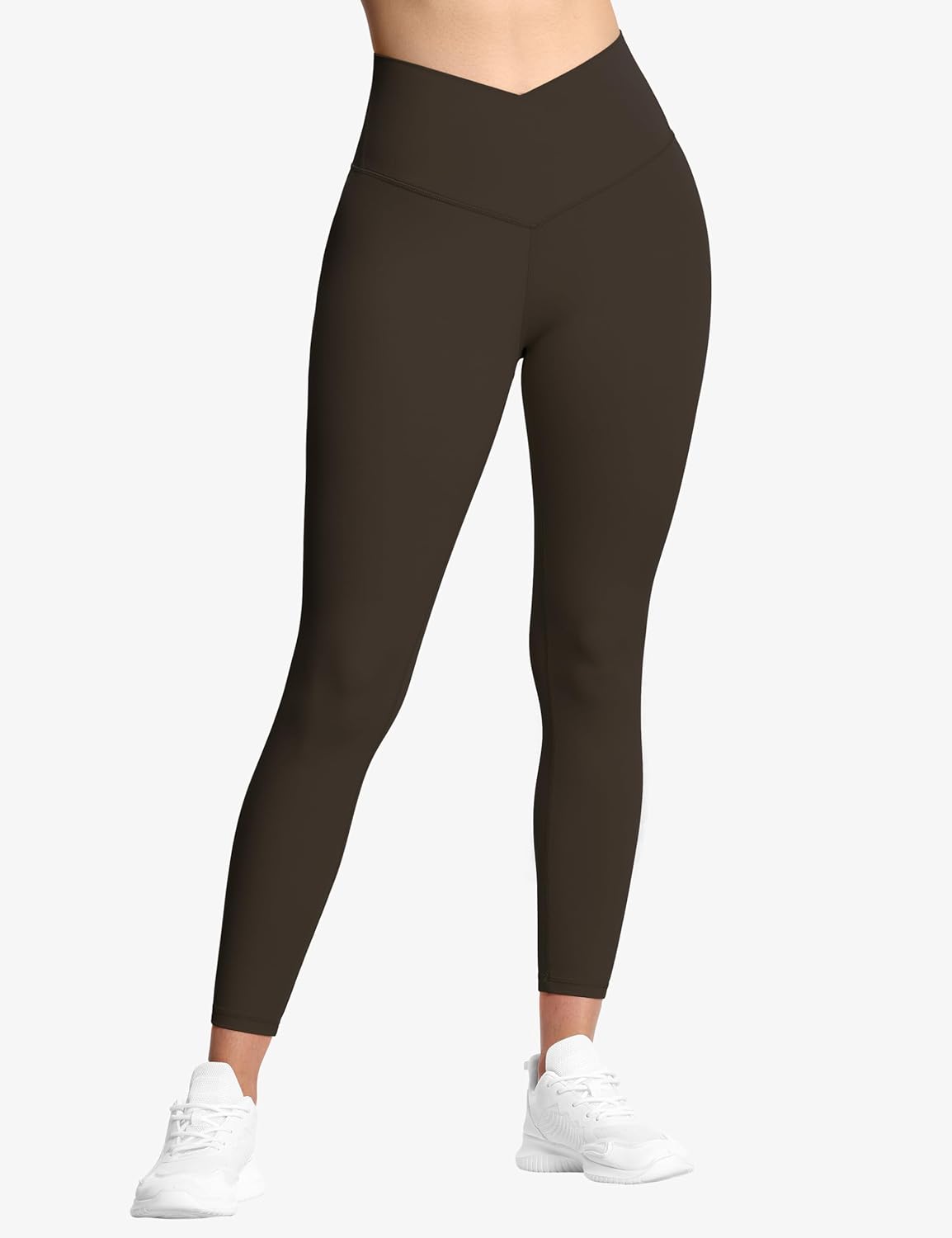 THE GYM PEOPLE Womens' V Cross Waist Yoga Leggings with High Waisted Tummy Control - Image 7