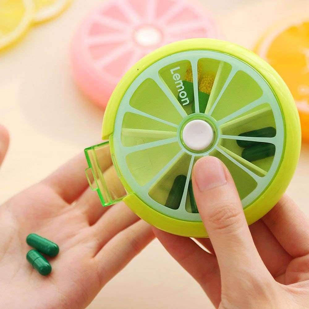 INVODA Pill Cases 3 Pcs Weekly Pill Organizer 7 Day Pill Box with 1Pcs Felt Storage Pouch Small Cute Pill Container (Pill Box +Light Grey Bag)