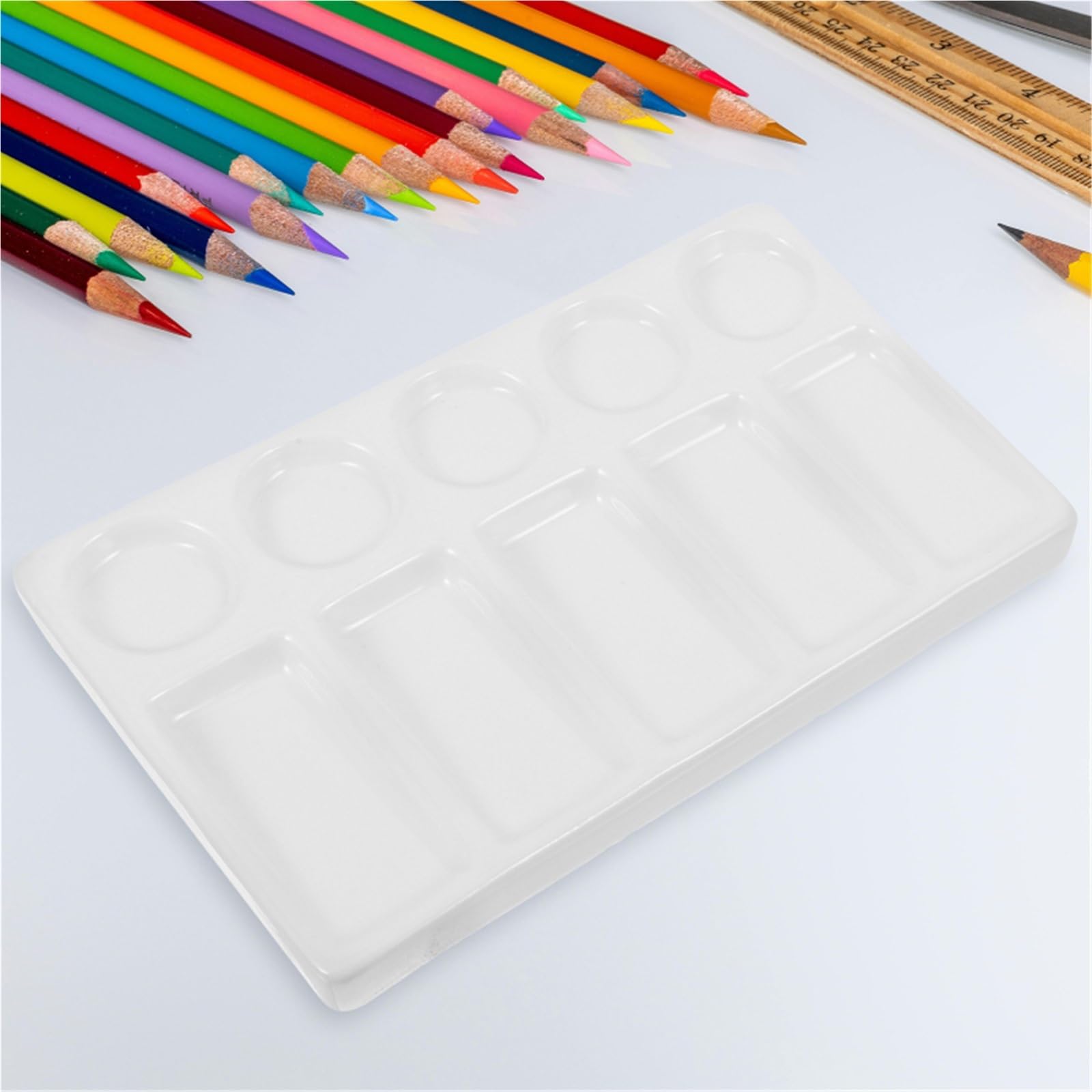 Paleta De Pintura Paleta de Colores de 2 uds, Paleta de Pintura, Paleta de Mezcla de Acuarelas, Bandeja de Pintura, Paleta de Colores, Placas de Mezcla de pigmentos