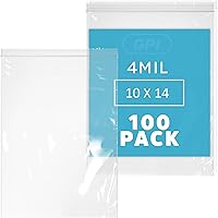 Vista 37 de GPI - 100 bolsas con cremallera de 5 x 10 pulgadas, resistentes de 4 mil de grosor, bolsas de polietileno transparentes con cierre resellable