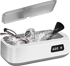 Ultrasonic Glasses Cleaner 49000Hz, 600ml Eyeglass Cleaning Device, 4 Modes Ultrasonic Cleaner, For Glasses, Jewelry, Watches, Dentures, Coins, Etc.