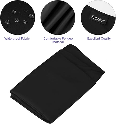 Miniatura 8 de Frcolor - Delantal de peluquería profesional con cierre a presión, para peluquería o peluquería, color negro, cepillo para plumero de cuello