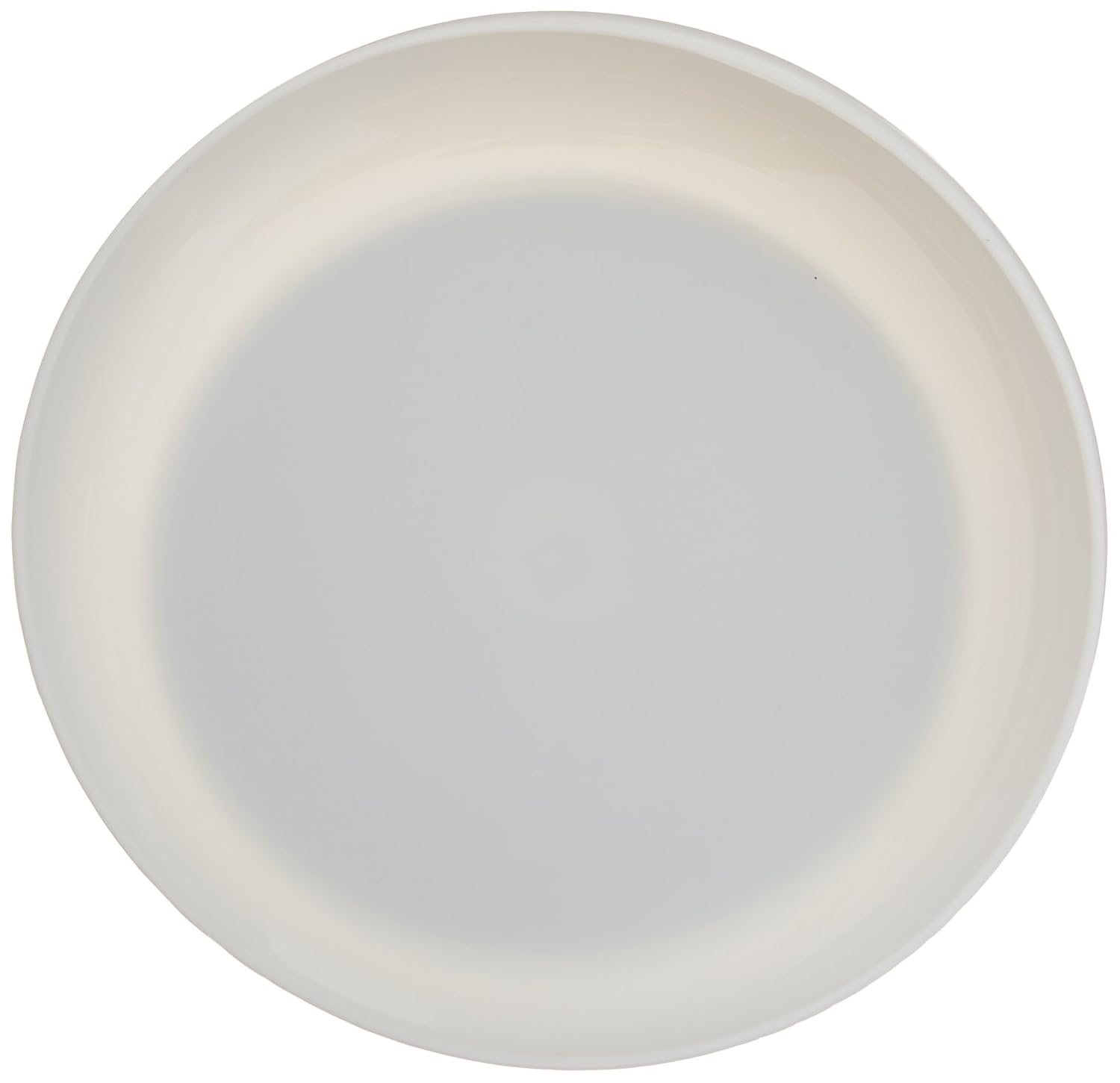 Sammons Preston Ivory Round Scoop Dish, Unbreakable 8" Scooper Bowl for Elderly, Disabled, & Handicapped, Plate with Non Skid Rubber Padded Bottom for Independent Eating, Self-Feeding Aid