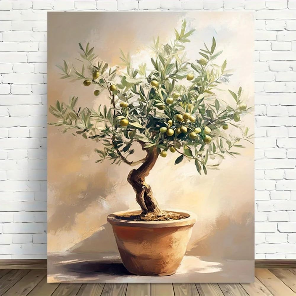Cuadro de olivo retro para dar un toque natural y relajante a tu dormitorio (40x55 cm)