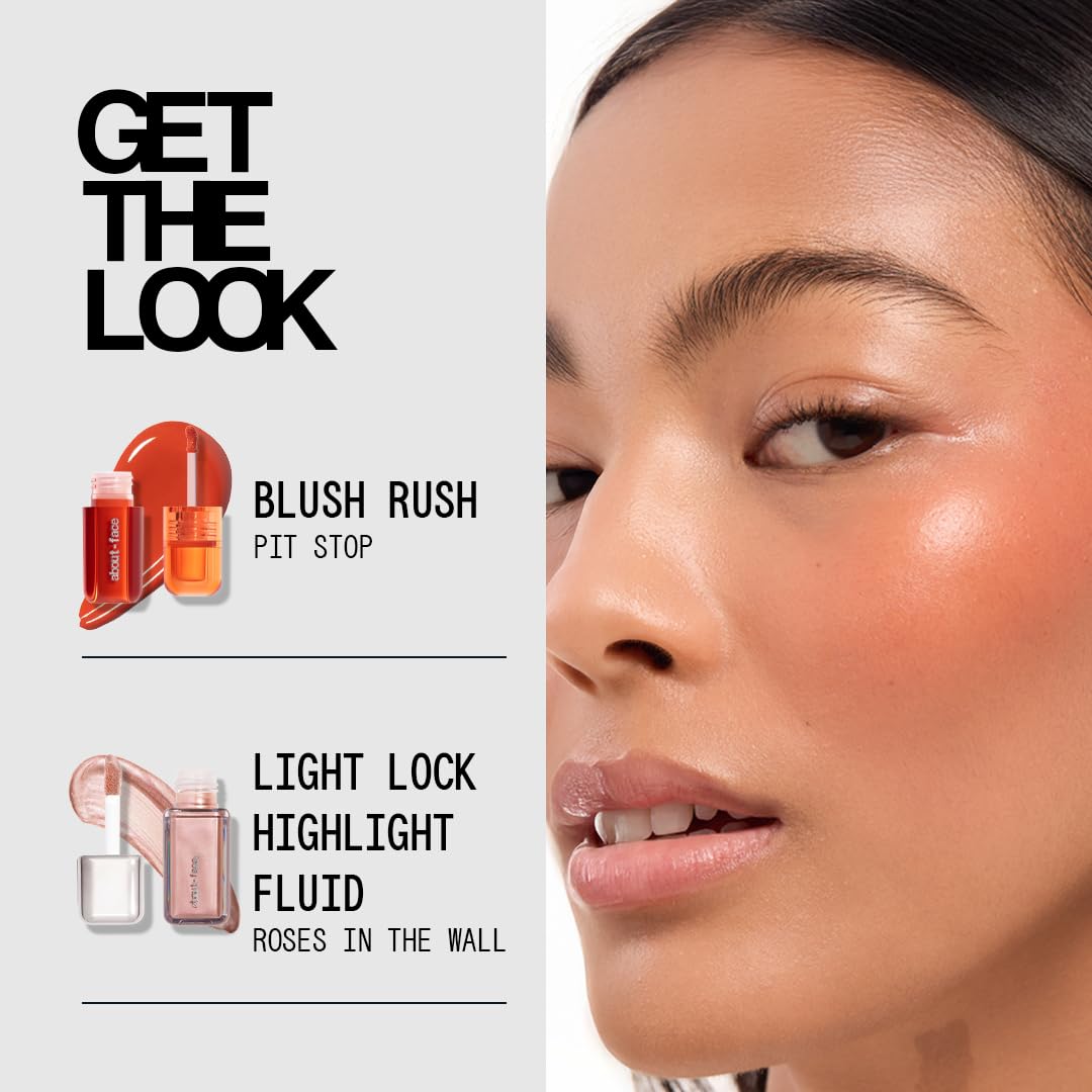 about-face Blush Rush Liquid Blush – Hydrating, Buildable Formula with Jojoba Oil, Hyaluronic Acid, and Squalane – Long-Lasting Dewy Finish – Vegan & Cruelty-Free (Pit Stop – Orange Peach) - Image 7