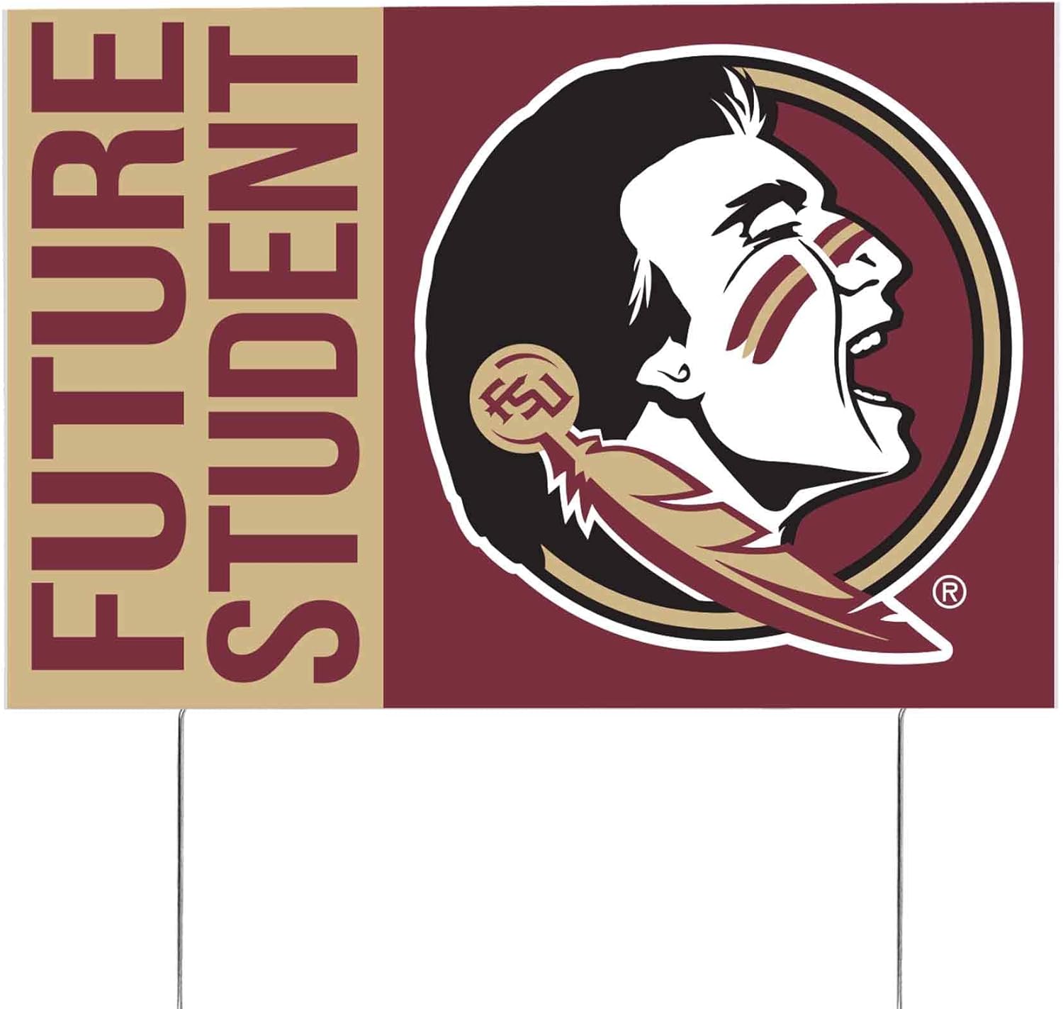 Desert Cactus Florida State University Seminoles 12x18" Graduate Graduation Celebration Yard Sign Graduates Outdoor Lawn Display with Stakes (Grad Sign 4)