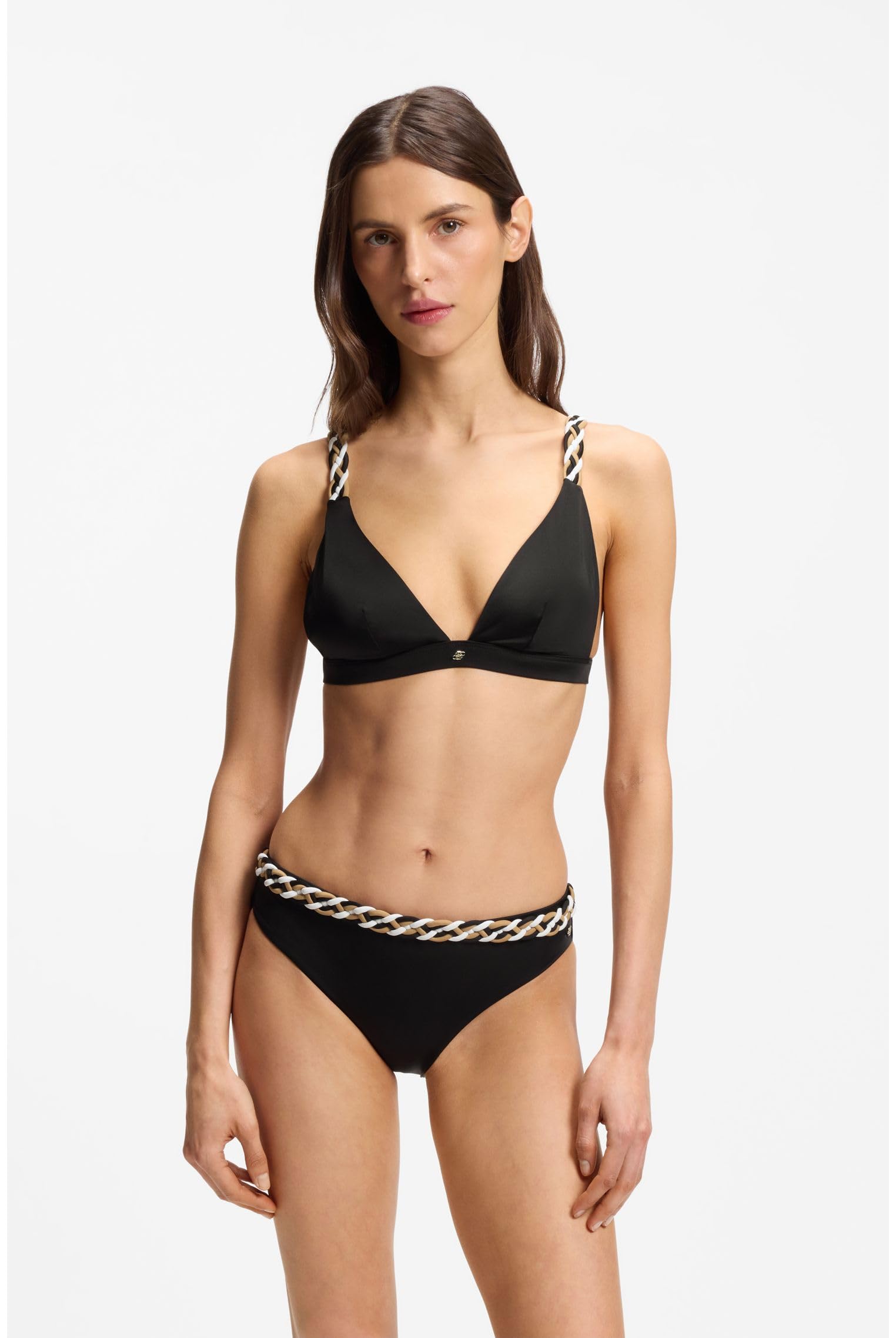 HUGO BOSS Damska góra od bikini z plecionymi ramiączkami 50561291