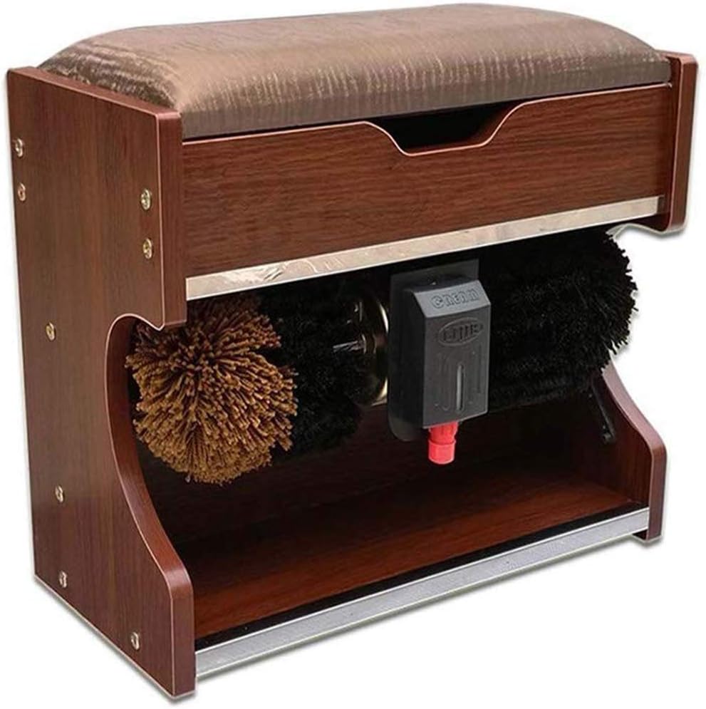 Electric Clean Polisher Shoe Brush Shine Polisher Electric Cleaning Tool Brush Shoe Polisher Shoe Polish Machine Automatic Shoe Polisher Shoe Polishing and Polishing Machine with Storage Box (Style)