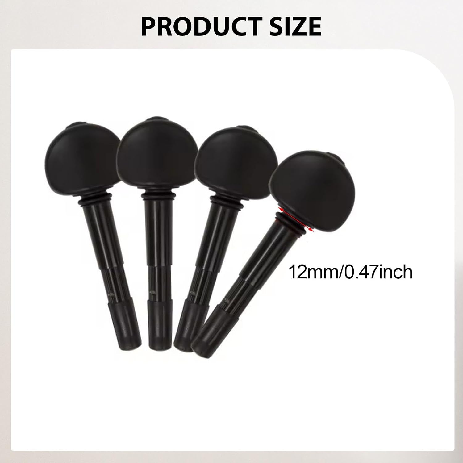DYNWAVE 4Pcs Cello Tuning Pegs Mechanical Professional String Adjuster Accessories Parts Cello Fiddle Musical Instrument Accessories, 12mm