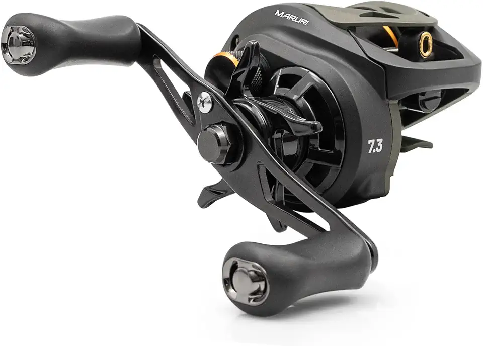 MARURI, CARRETILHA DE PESCA MARURI ATTACK BLACK - 7 ROLAMENTOS - DRAG: 5KG