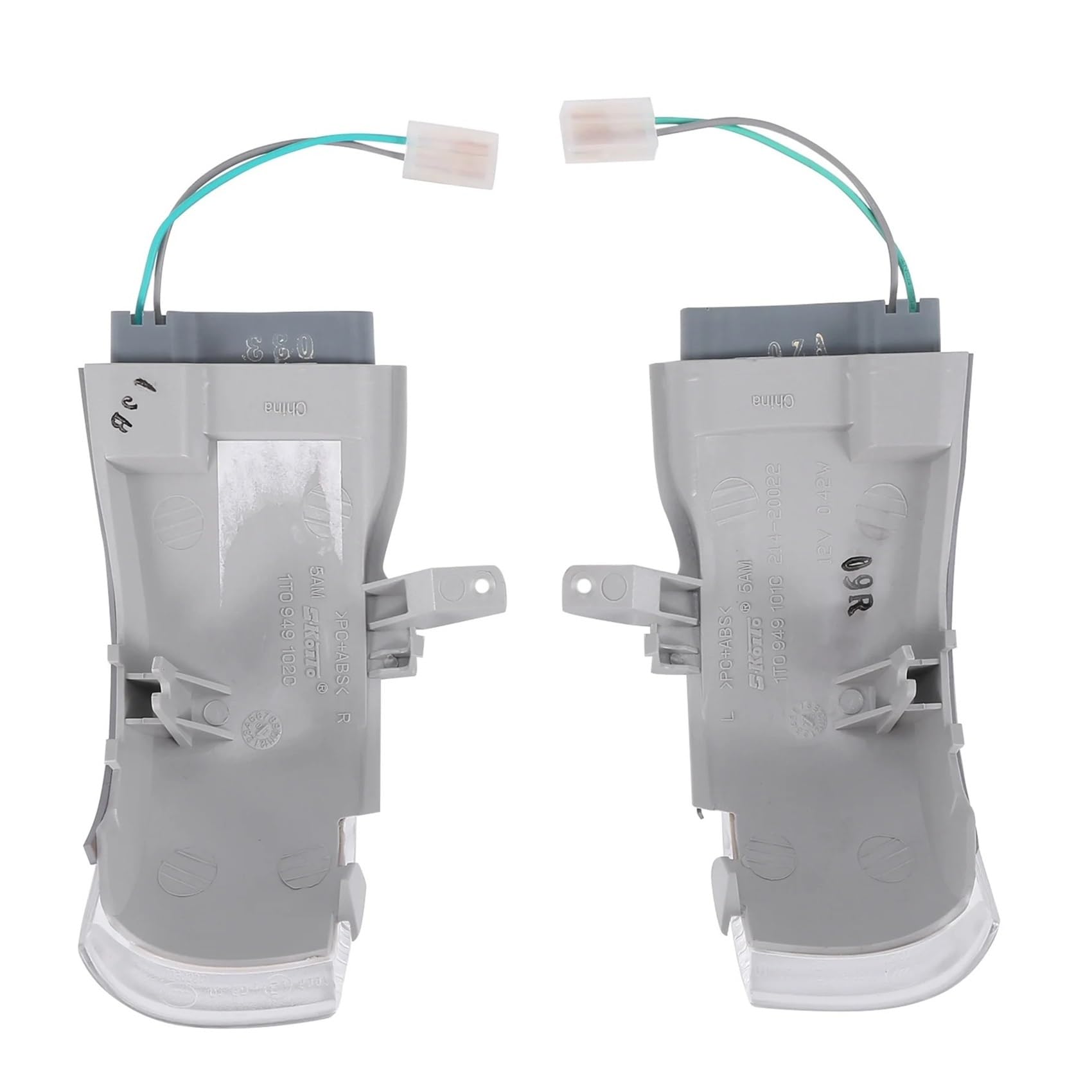 Intermitente de Espejo para VW para Touran 2004 2005 2006 2007 2008 2009 2010 Espejo Retrovisor para Coche Luz LED De Intermitente Indicador de Luz Giro Espejo(L and R)