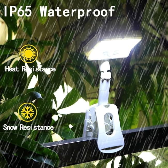 Solar Light for Outdoor Stairs - Waterproof Clip & Stand Light, 92 LEDs Motion Sensor, Deck Fence Camping Lighting (1Pack)