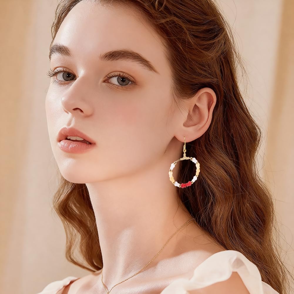 1 Box 600PCS Mushroom Shaped Glass Beads with Hole Small Opaque Crystal Colorful Forest Plant Cute Charms Spacer Loose Seed Bead Bulk for Jewelry Making Necklaces Bracelets Diy Craft Supply - Image 6