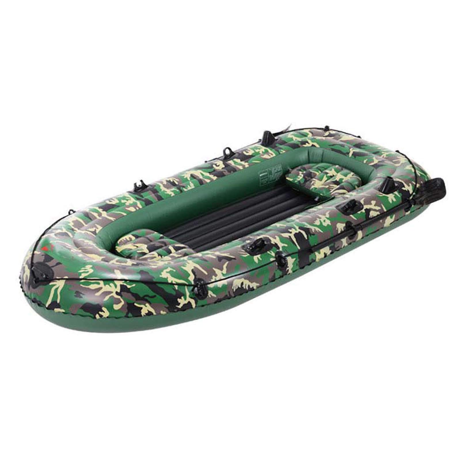 Schlauchboot für 4 Personen, Gummifischerboot Ruderboot mit Pumpe, Ruder, Reparaturwerkzeughalterung bis 320 kg Geeignet für angeln, Wassersport, Urlaub und Freizeit