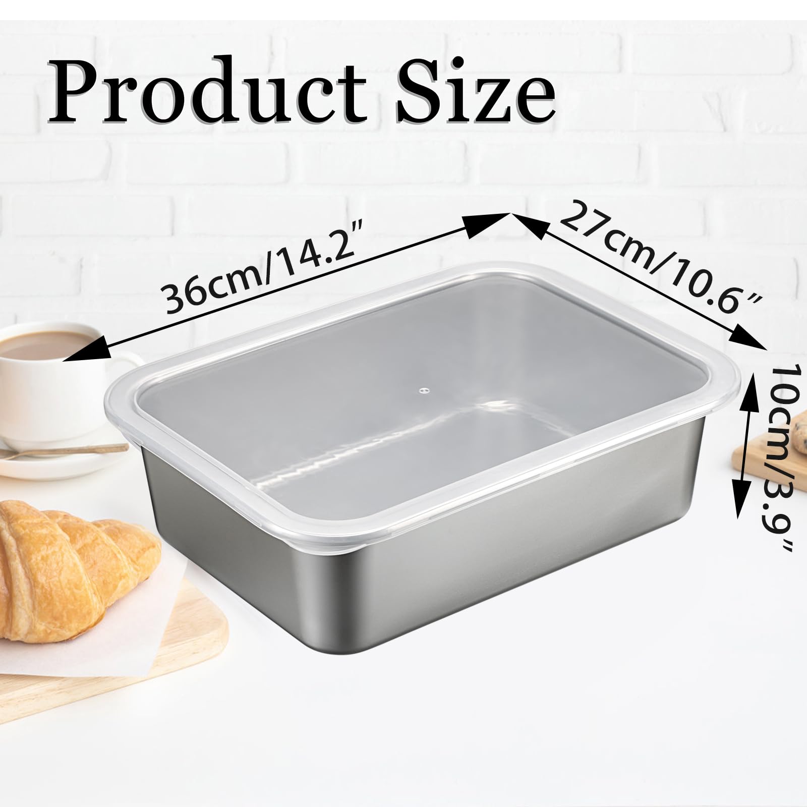 Dough Proofing Box Stainless Steel Pizza - Stackable 14.1x10.6 Inch ...