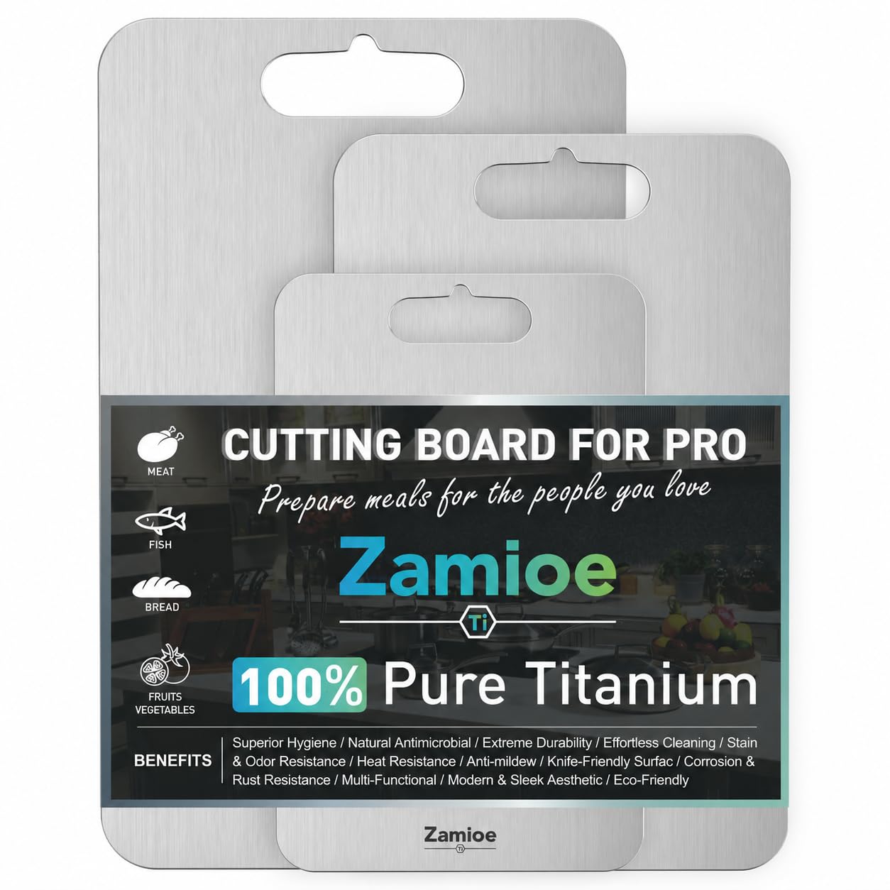 Pure Titanium Cutting Boards for Kitchen