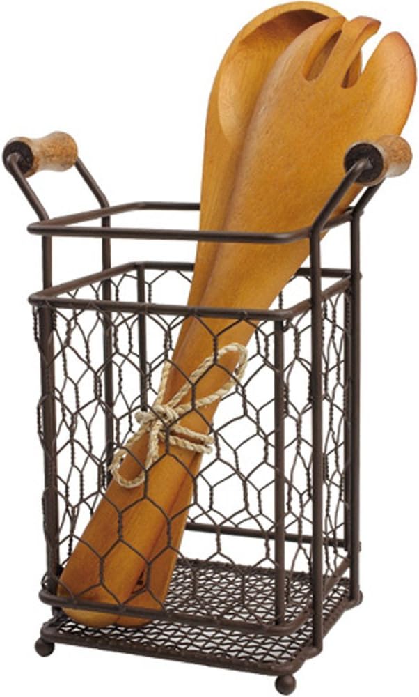 ヤマキイカイ(Yamakiikai) TG-16 23001 YA Kitchen Storage Case, Miscellaneous Goods, Stylish, Kitchen Wire Stand, 4.3 x 4.3 x 8.3 inches (11 x 11 x 21 cm)