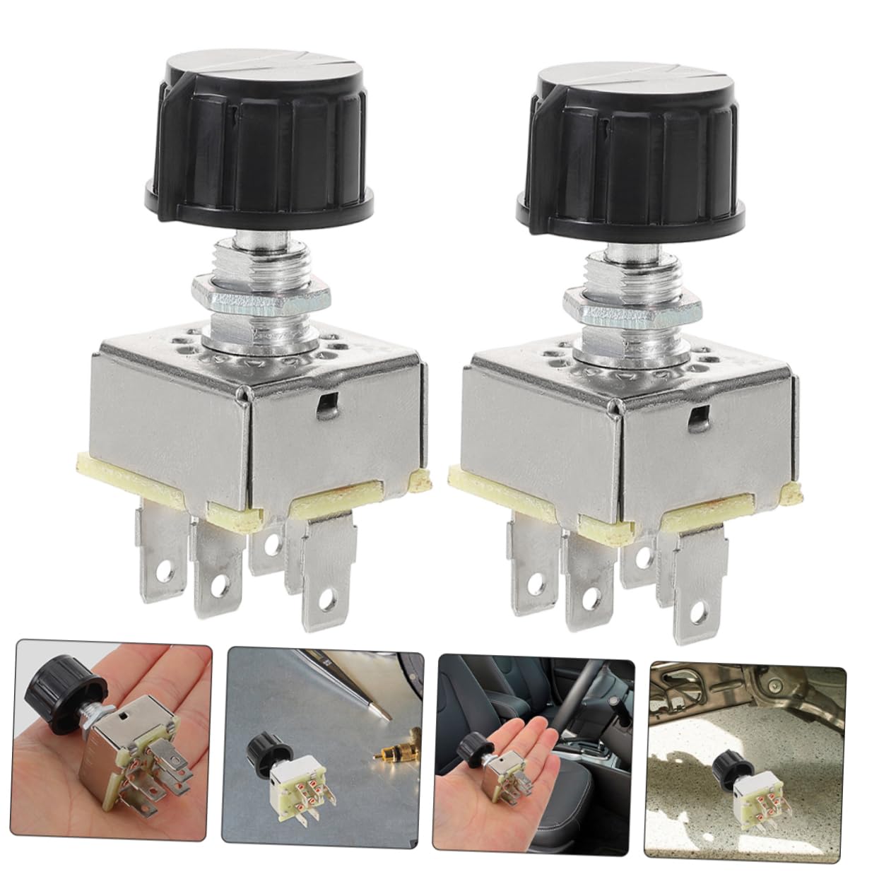 BESTOYARD 2pcs Blower for Car Air Conditioning Speed Rotary Control Metal Construction Easy Installation for Efficient Cooling Vehicles