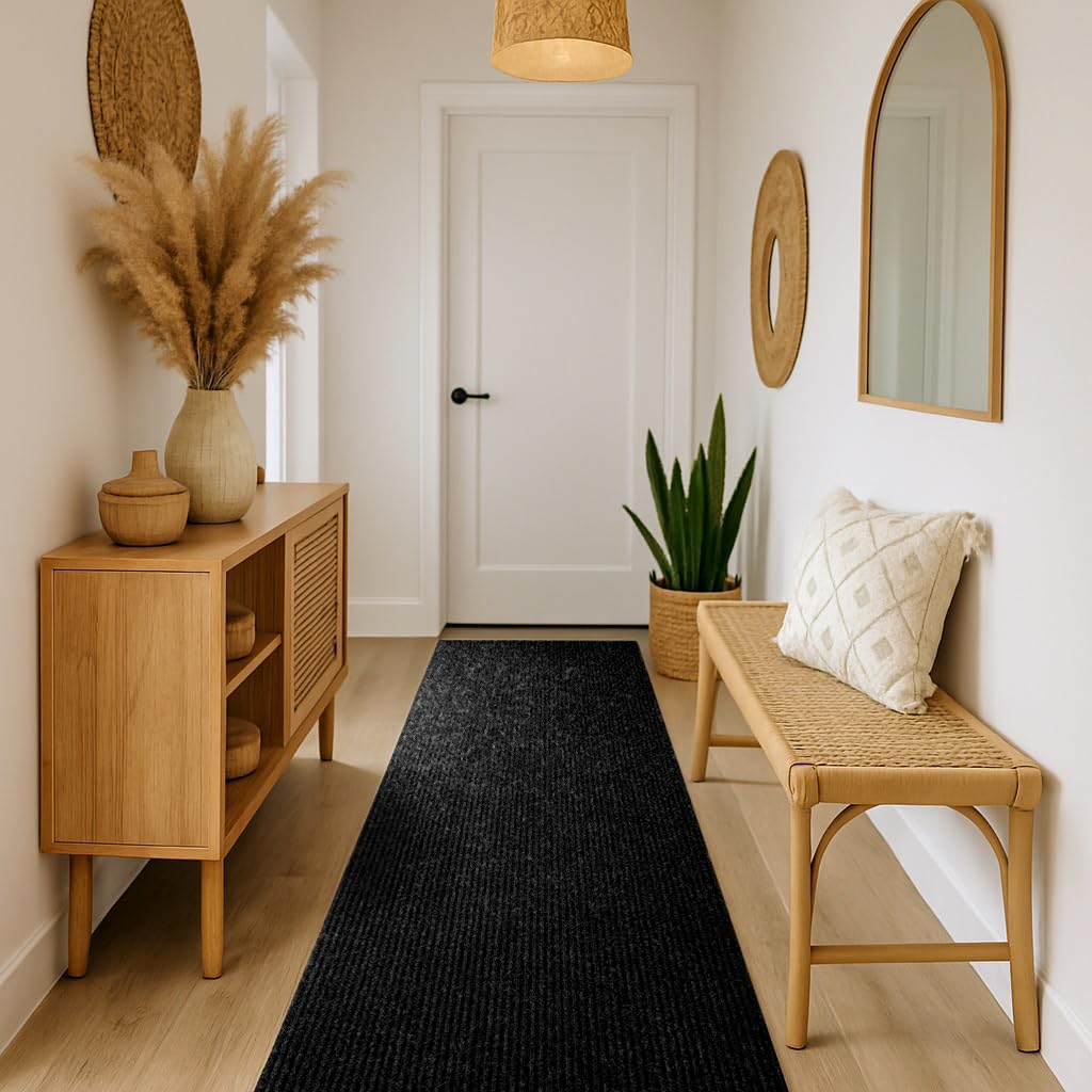 Wecon Home Buhai Läufer, 80 x 200 cm, schwarz