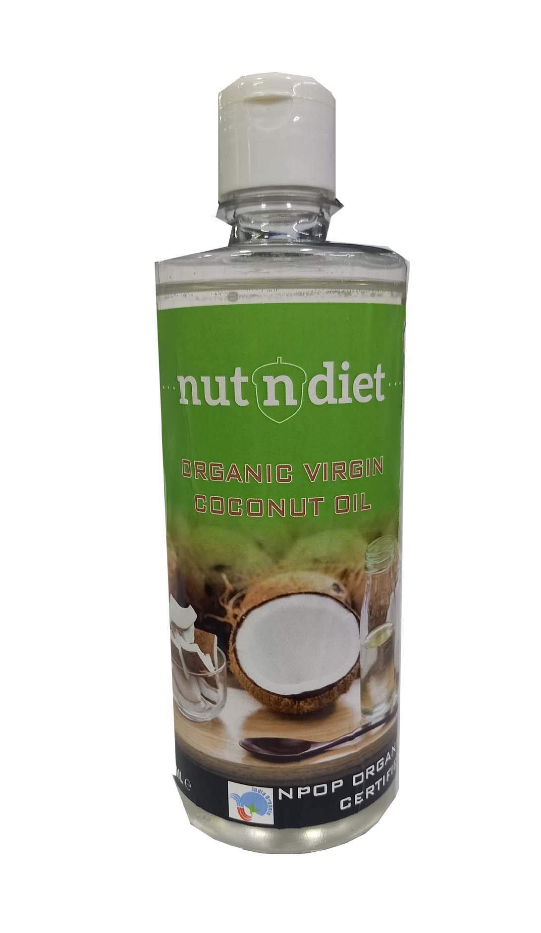 Nutndiet Extra Virgin Coconut Oil, Cold Pressed & Pure Organic | Perfect for Baby Massage, Hair Care, Skin Care, and Cooking | 500ml PET Bottle for Freshness & Convenience