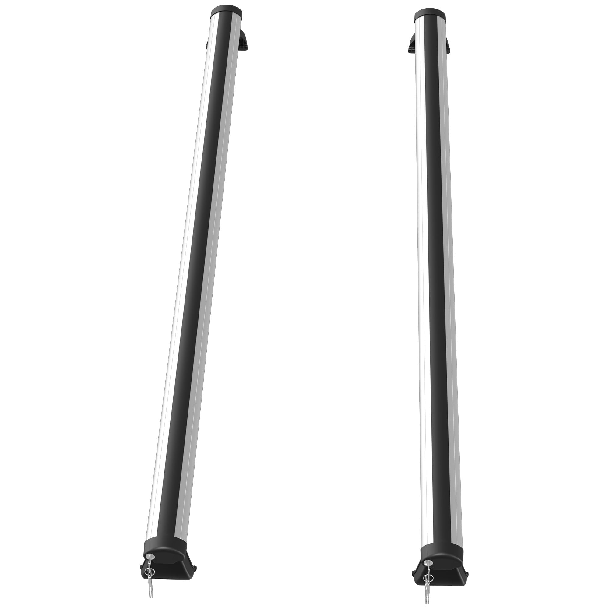 HOMCOM Barre Portatutto per Auto in Alluminio, Barre Portapacchi Macchina con Blocco e Chiavi di Sicurezza, Distanze fino a 120 cm, Capacità da 75 kg, per SUV, Berline e Furgoni, Argento