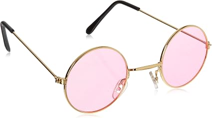 Occhiali rotondi rosa Hippie adulto : Amazon.it: Casa e cucina