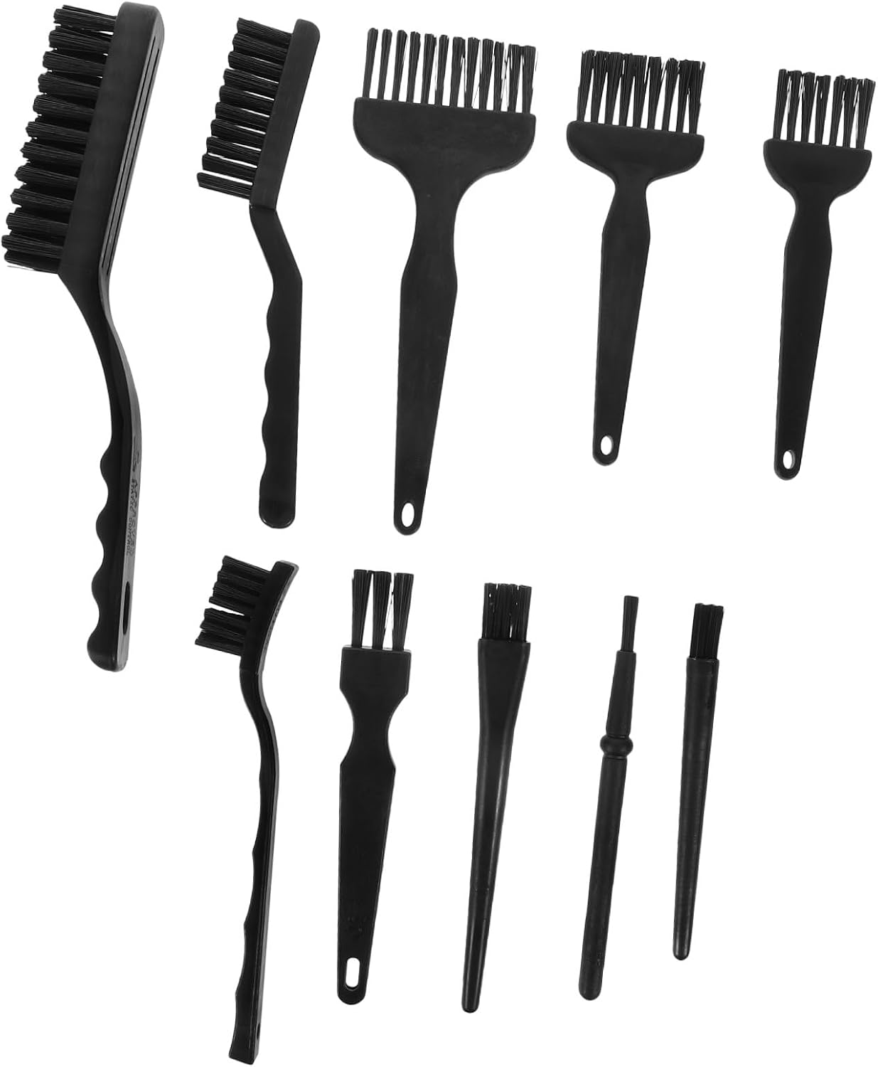 ABOOFAN 10pcs Anti-Static Brush Set for Keyboard and PCB Dust Removal, Multi-Purpose Cleaning Brushes with Straight Handles for Laptop and Electronics Maintenance