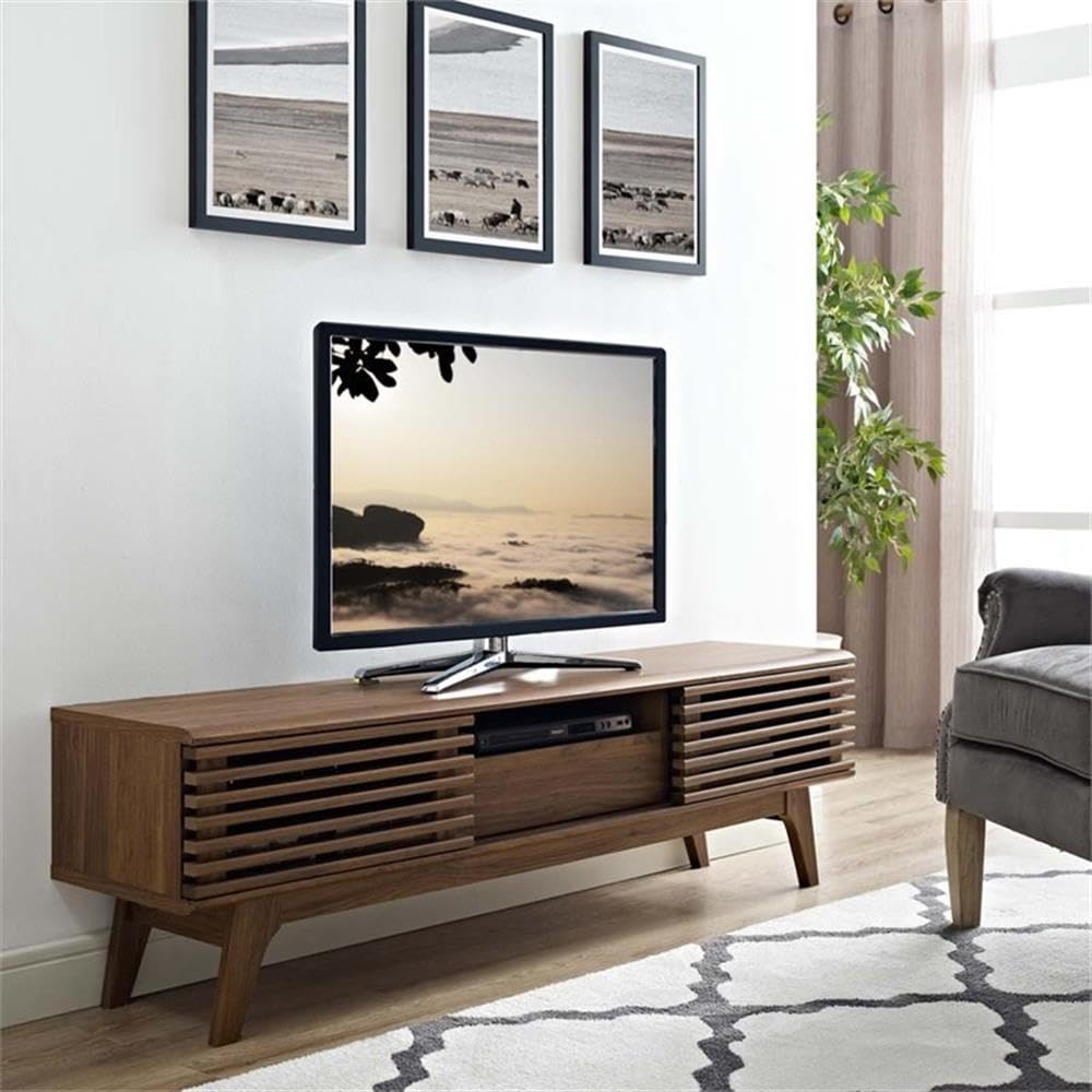Francfranc ローボード　ウォルナット　ミッドセンチュリー Amazon.com: Levan Home Mid Century Modern Retro 59 in TV Stand