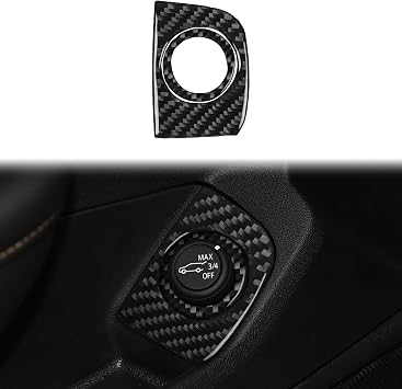 Center Consoles Real Carbon Fiber Trunk Switch Control Panel Cover Trim Interior Compatible with GMC Terrain 2018 2019 2020 2021 2022 2023 2024 Accessories 2pc Black