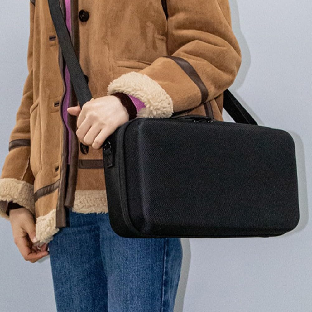 Bolsa de almacenamiento de EVA a prueba de golpes para impresora móvil HP OfficeJet 250, funda rígida portátil con compartimento para accesorios, color negro