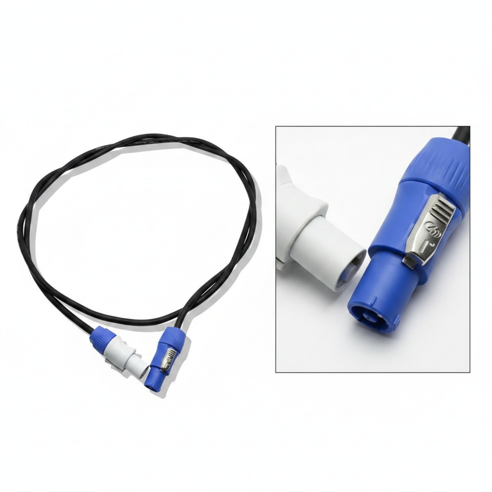 Qianly Bühnenstromkabel Steckbar Netzkabel mit abnehmbaren Steckern Flexibel Gerätekabel mit Stecker für Veranstaltungstechniker, Konzert