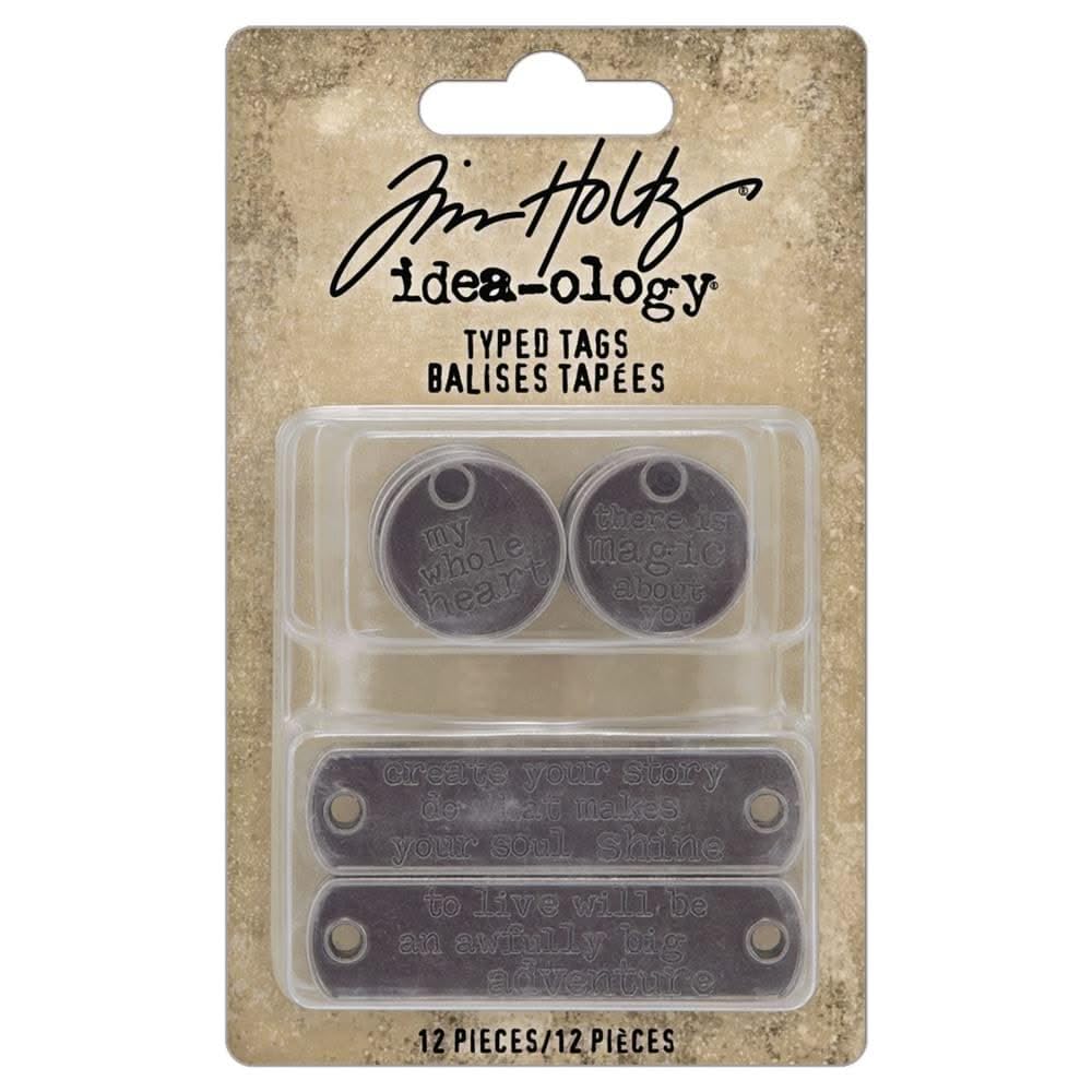 Etiquetas mecanografiadas Tim Holtz pegatinas de alta fidelidad estética retro para arte mixto 1