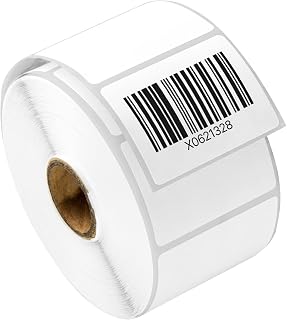 2" x 1.5" Direct Thermal Label - Compatible with Rollo Label Printer & Zebra Desktop Printers – 1” Core, Postage Barcode Address Shipping Sticker, Adhesive & Perforated - 4 Rolls, 1000/Roll