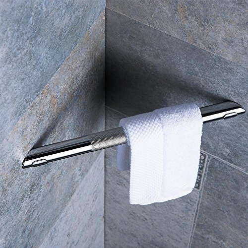 SANLIV Chrome Shower Foot Rest Bar,Corner Shower Foot Rest for Shaving Legs,Wall Mounted Shower Step Foot Stool Anti-Slip Knurled Brass Bar Foot Ledge for Small Bathrooms,Polished Chrome