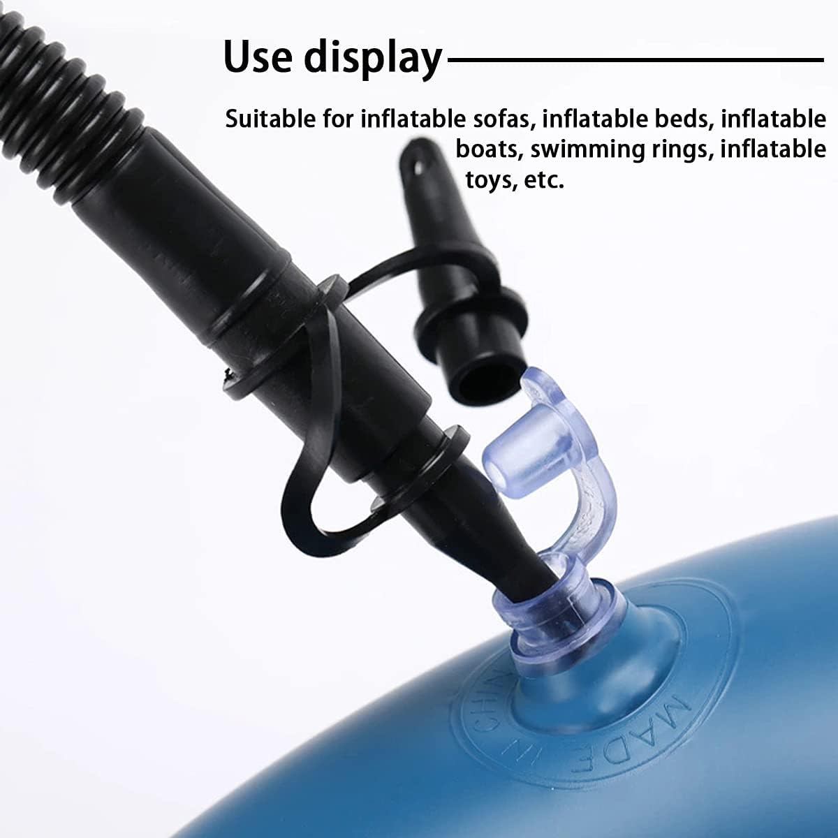 Pompe à Air Manuelle Portable – Pour Camping, Piscine, Gonflage – Adaptateurs Universels