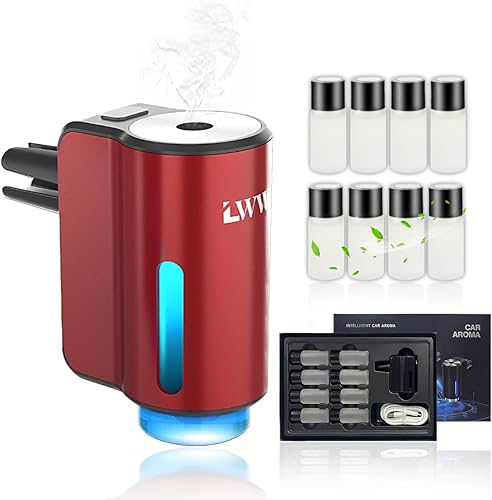 Miniatura 21 de Ambientador inteligente para automóvil, 3 niveles de intensidad ajustable, difusor de aroma recargable, difusor de aroma ajustable, 220 mAh