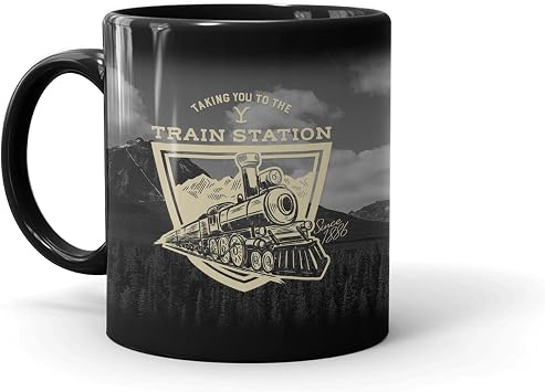 PARAMOUNT NETWORK Yellowstone Taking You to the Train Station Black Mug- Officially Licensed - 11oz
