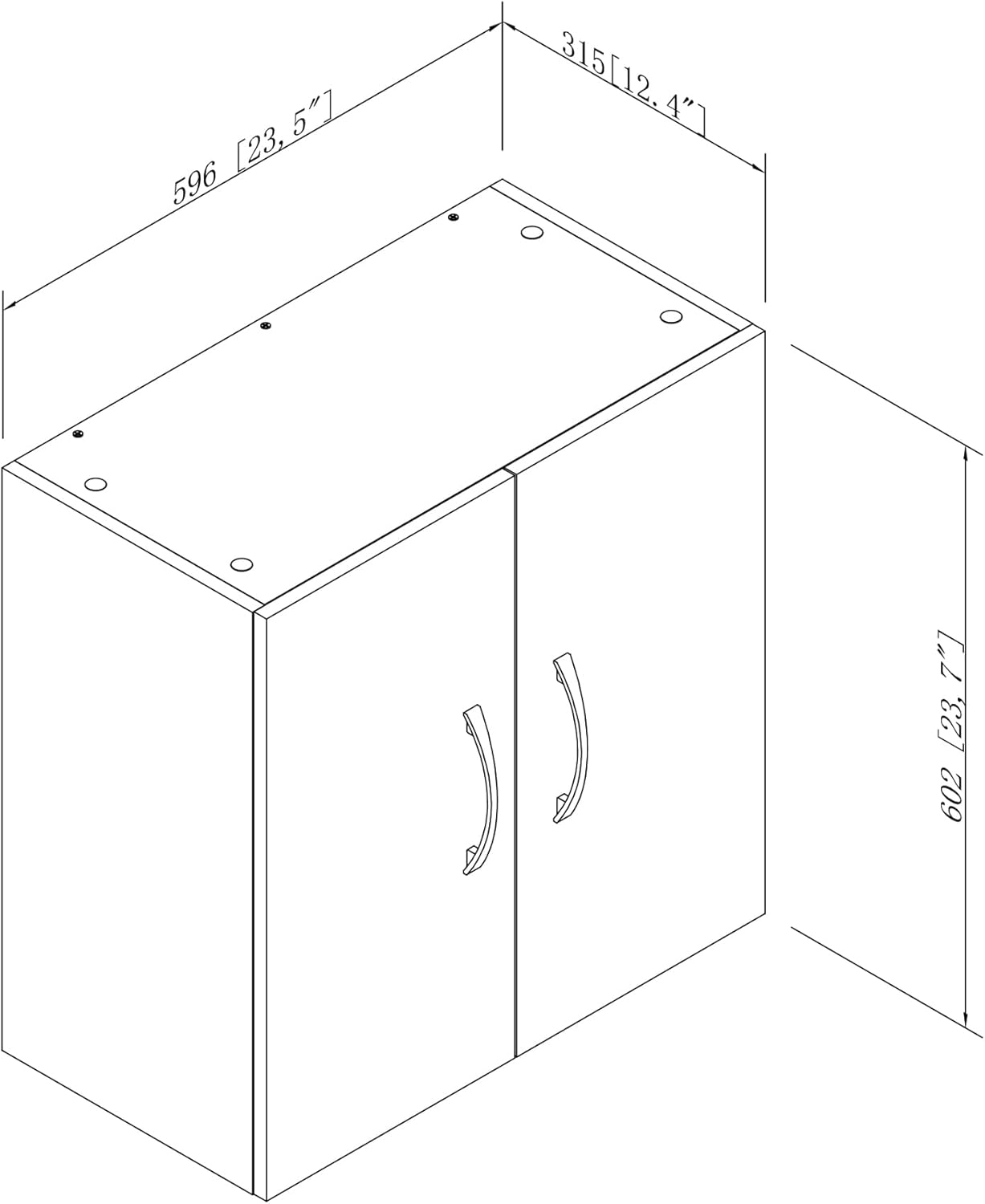 2-Door Wall Mounted Storage Cabinet, Laundry Room Wall Cabinet with Adjustable Shelf, Compact Space-Saving Wall Storage for Laundry Room, Garage & Utility Area