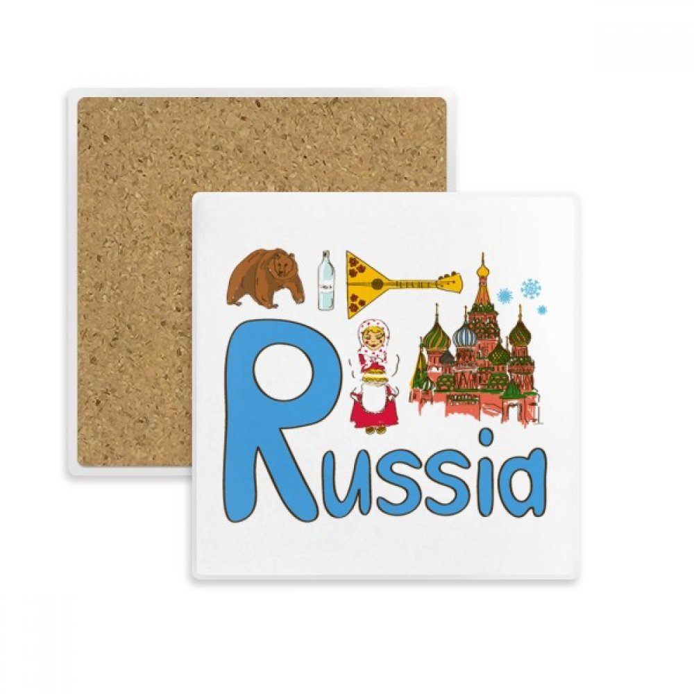 Coupe du coaster Russie motif touristique pour vos pauses café
