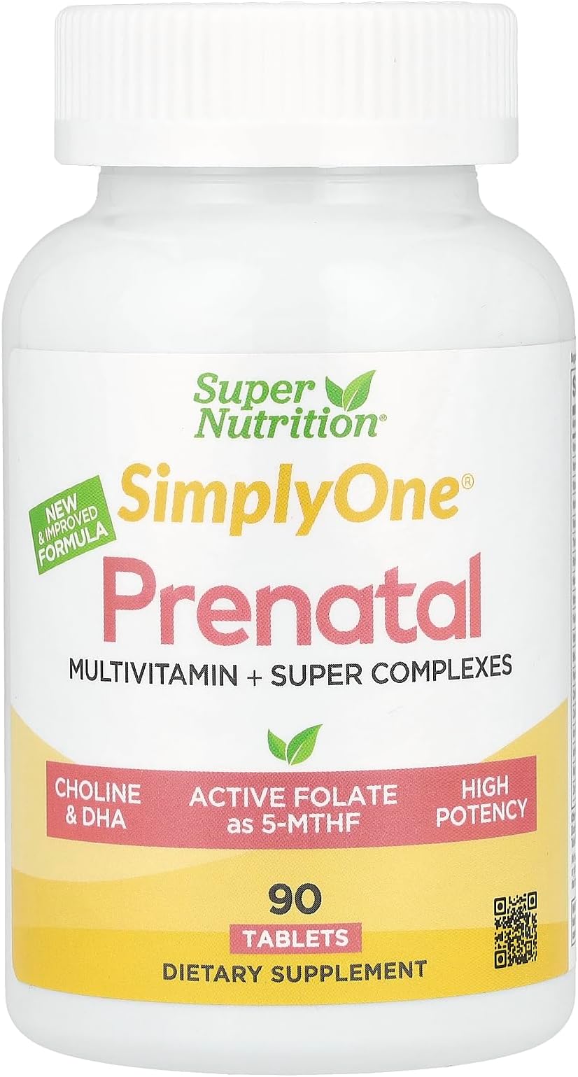 Super Nutrition Simply One®, Prenatal Multivitamin with Super Greens & Spices, 90 Tablets