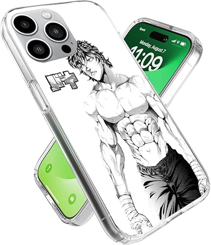 Funda para teléfono Baki Hanma compatible con iPhone 14 Pro Max, delgada, suave, antiarañazos, transparente