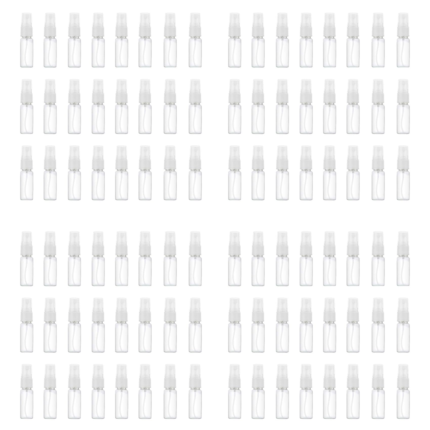Jnchdghwa 96Pcs 20Ml Transparent Empty Bottles Portable Refillable Fine Mist Sprayer Bottles